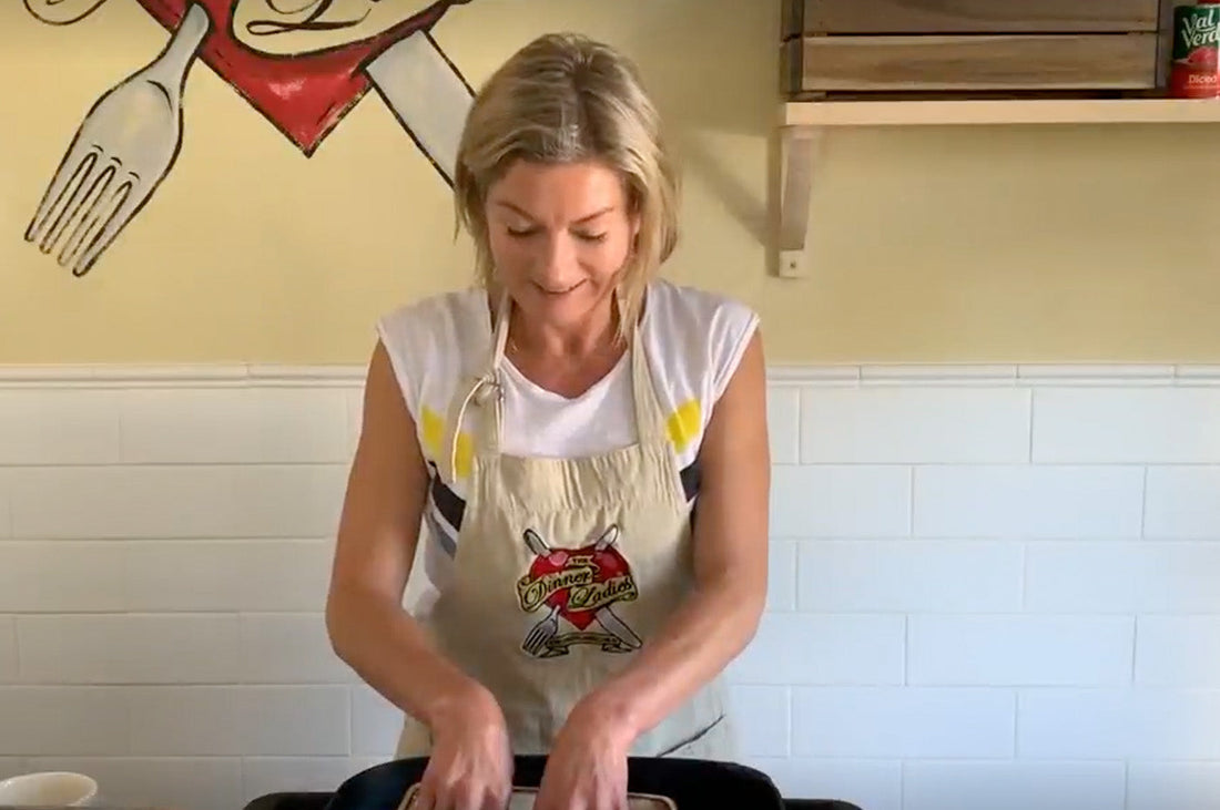 Sophie in the kitchen making fool proof pork crackling