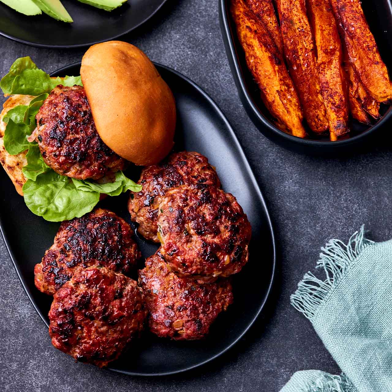 Chorizo and beef burger patties