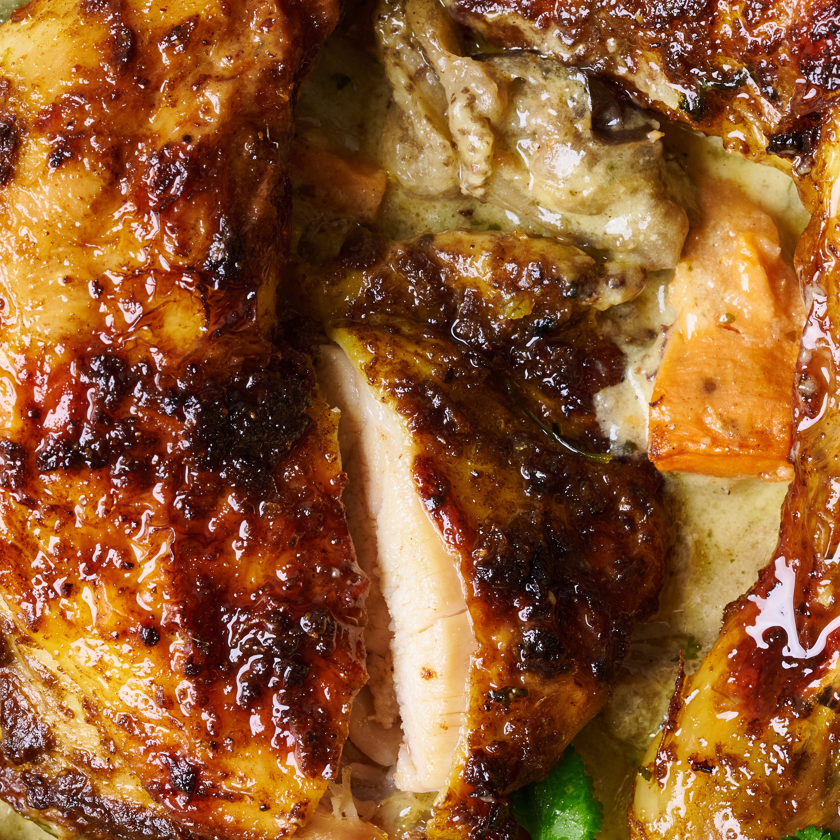 Spiced chicken traybake with coconut lime