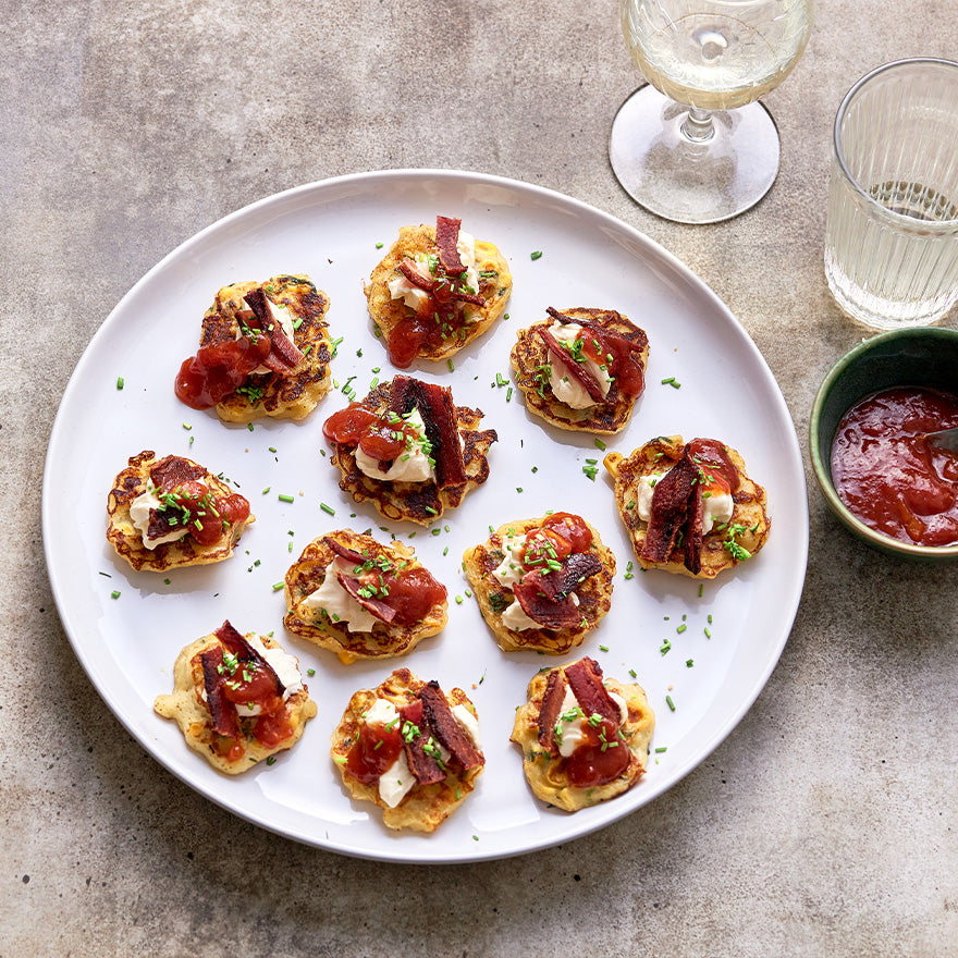 Sweet corn and haloumi fritter mix