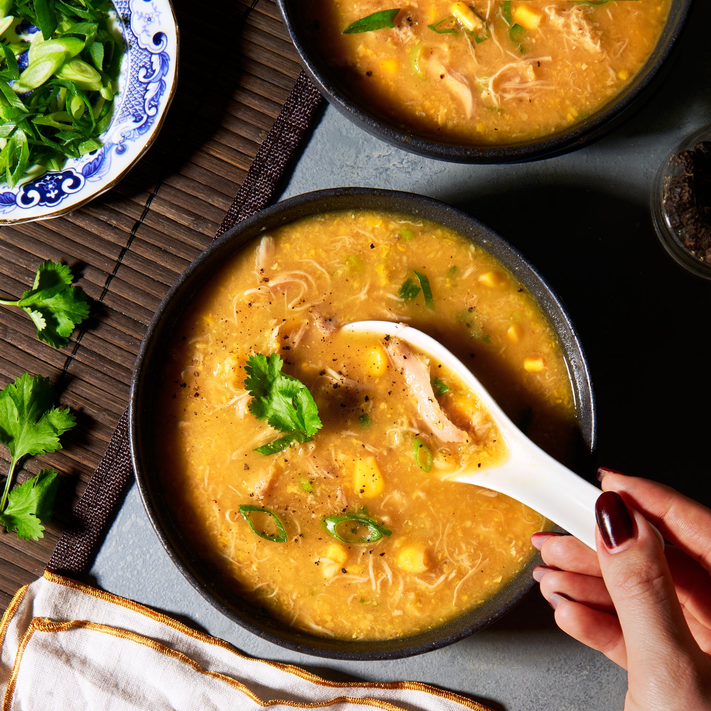 Chicken and sweet corn soup