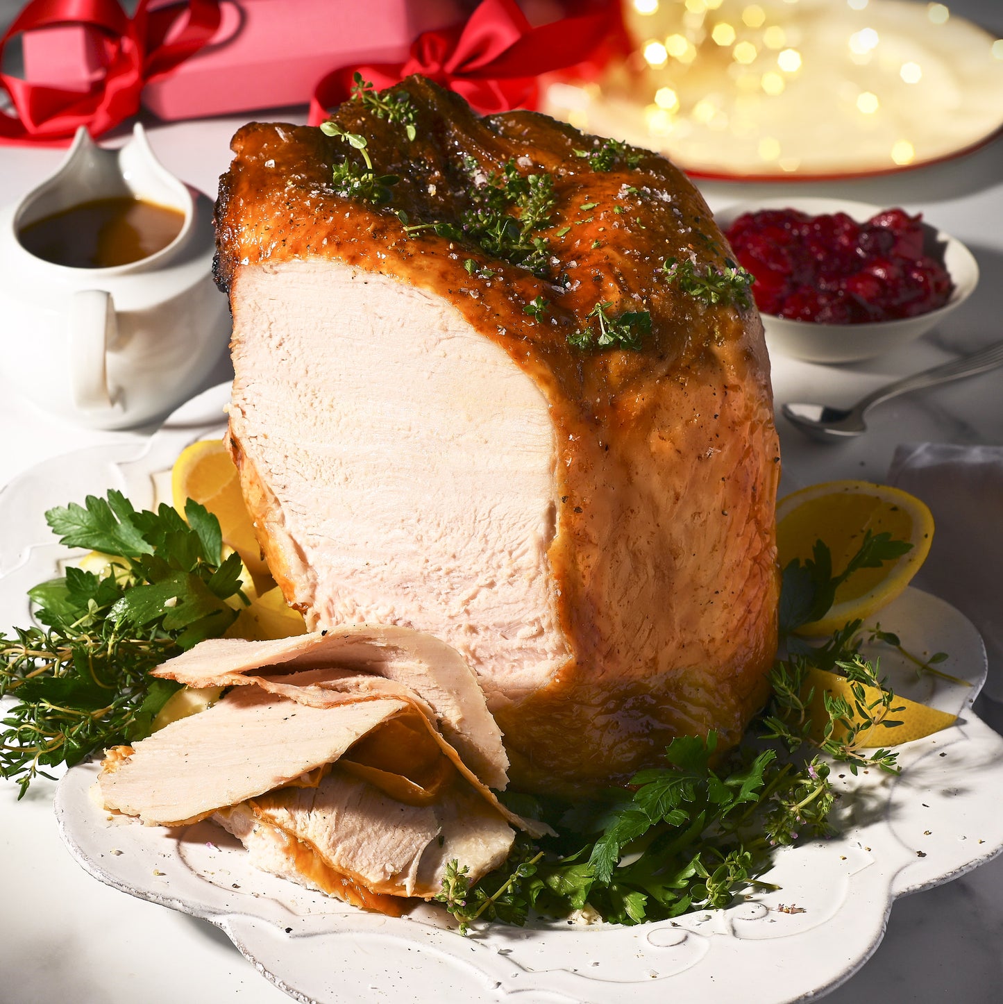 Citrus brined free-range turkey crown