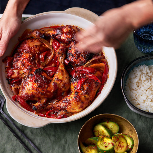 Miso and gochujang roast chicken marylands