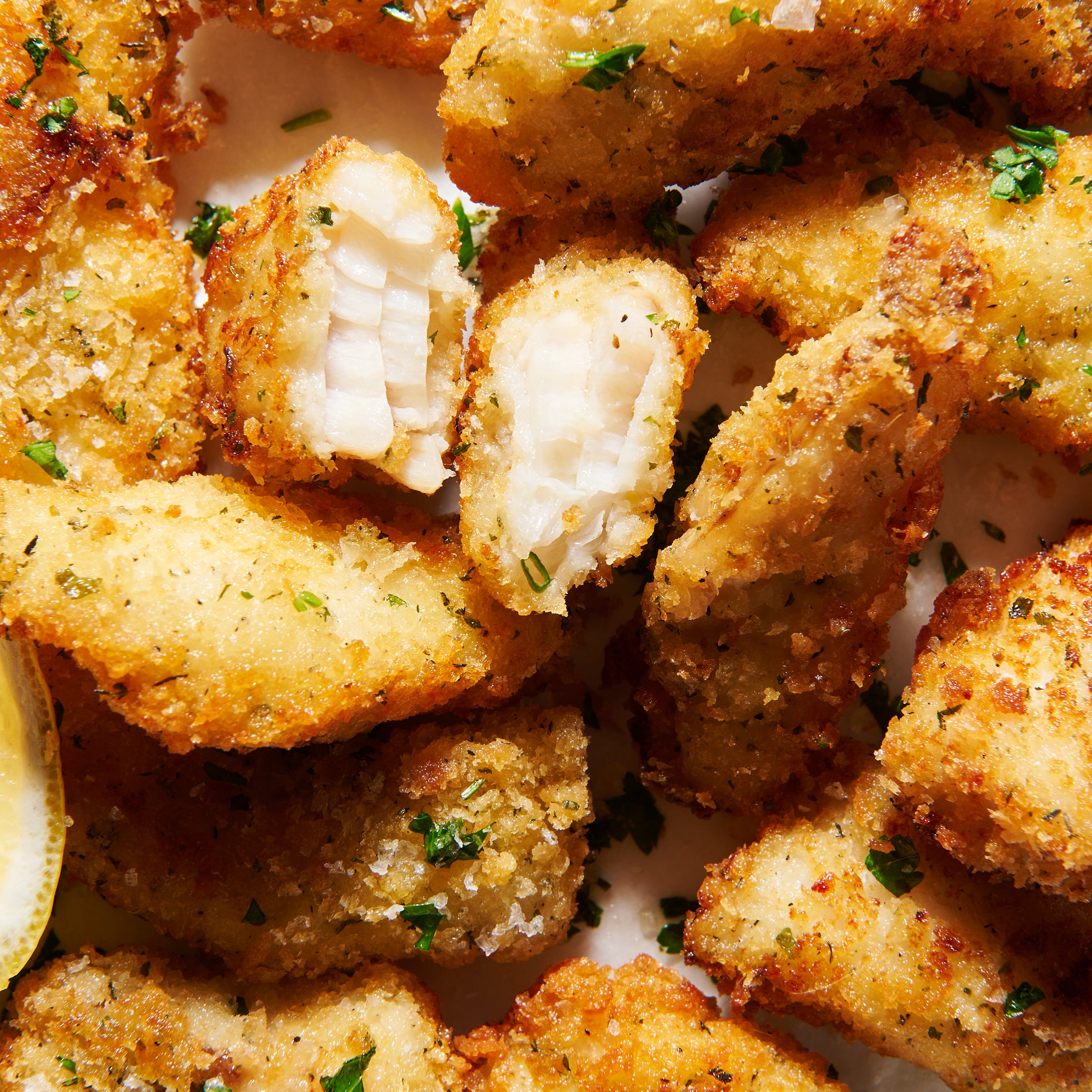 Herby crumbed fish fillets