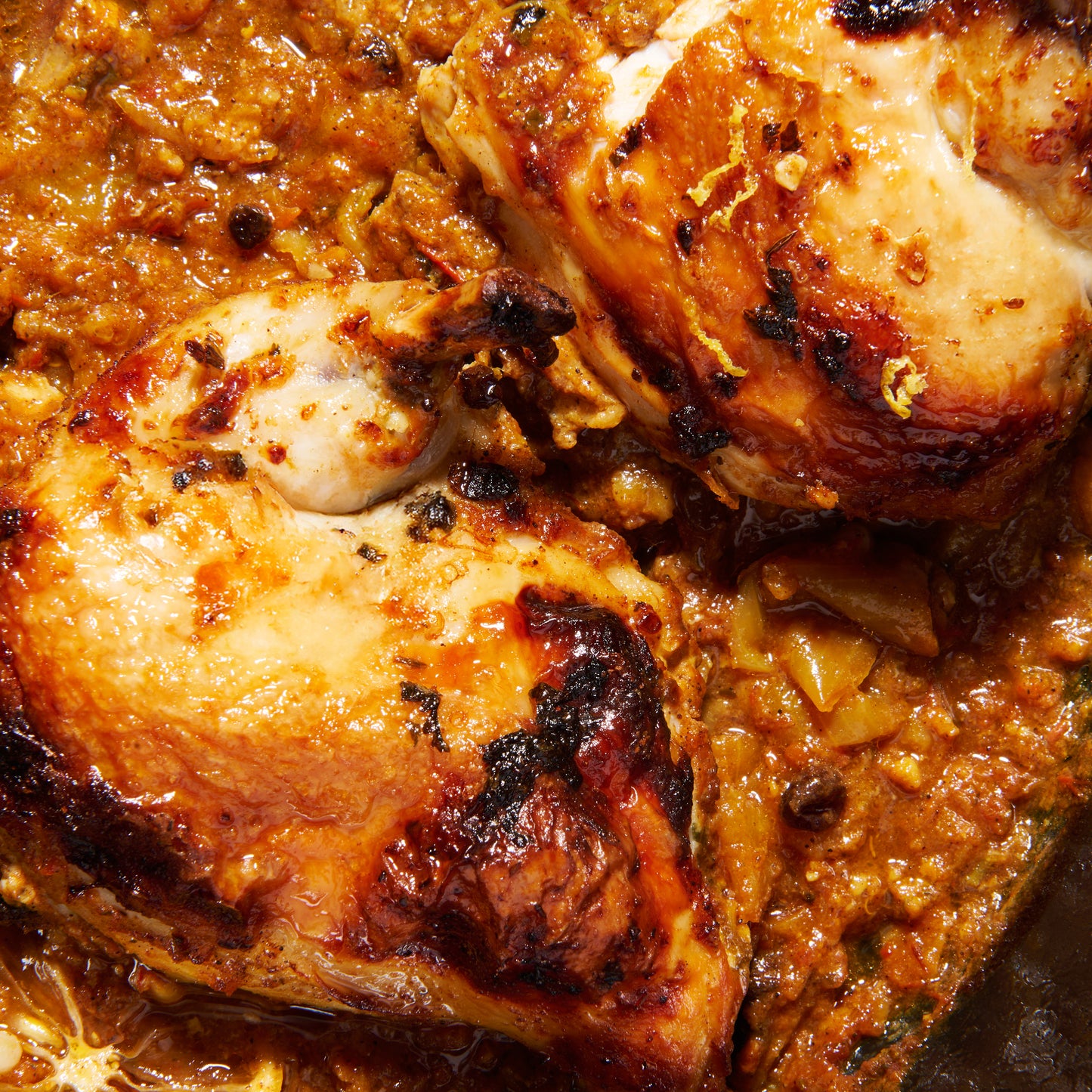 Syrian chicken with honey, lemon and ginger macro