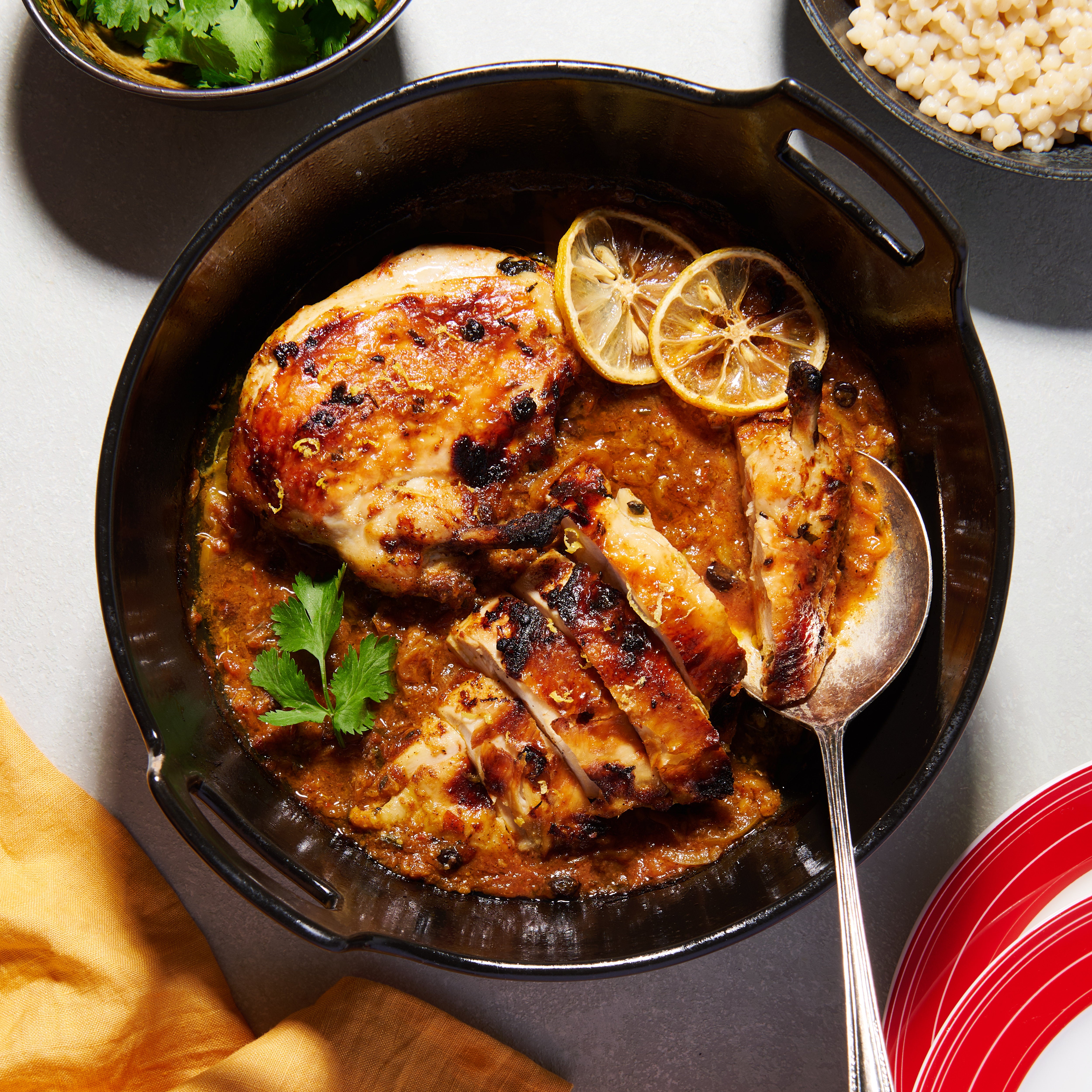 Syrian chicken with honey, lemon and ginger 