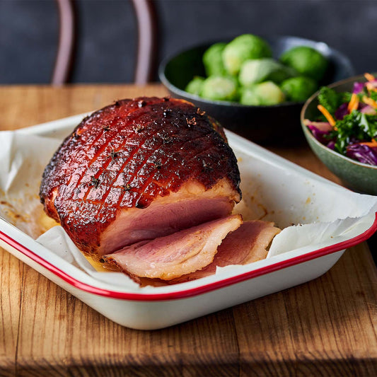 Mini boneless ham with orange glaze