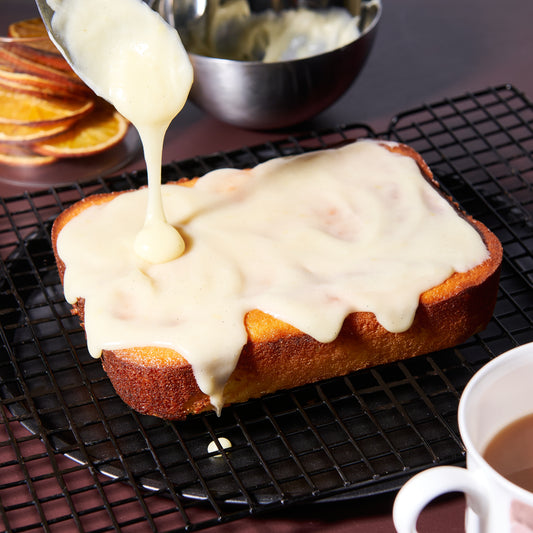 Bake-at-home flourless orange and almond cake with cream cheese icing