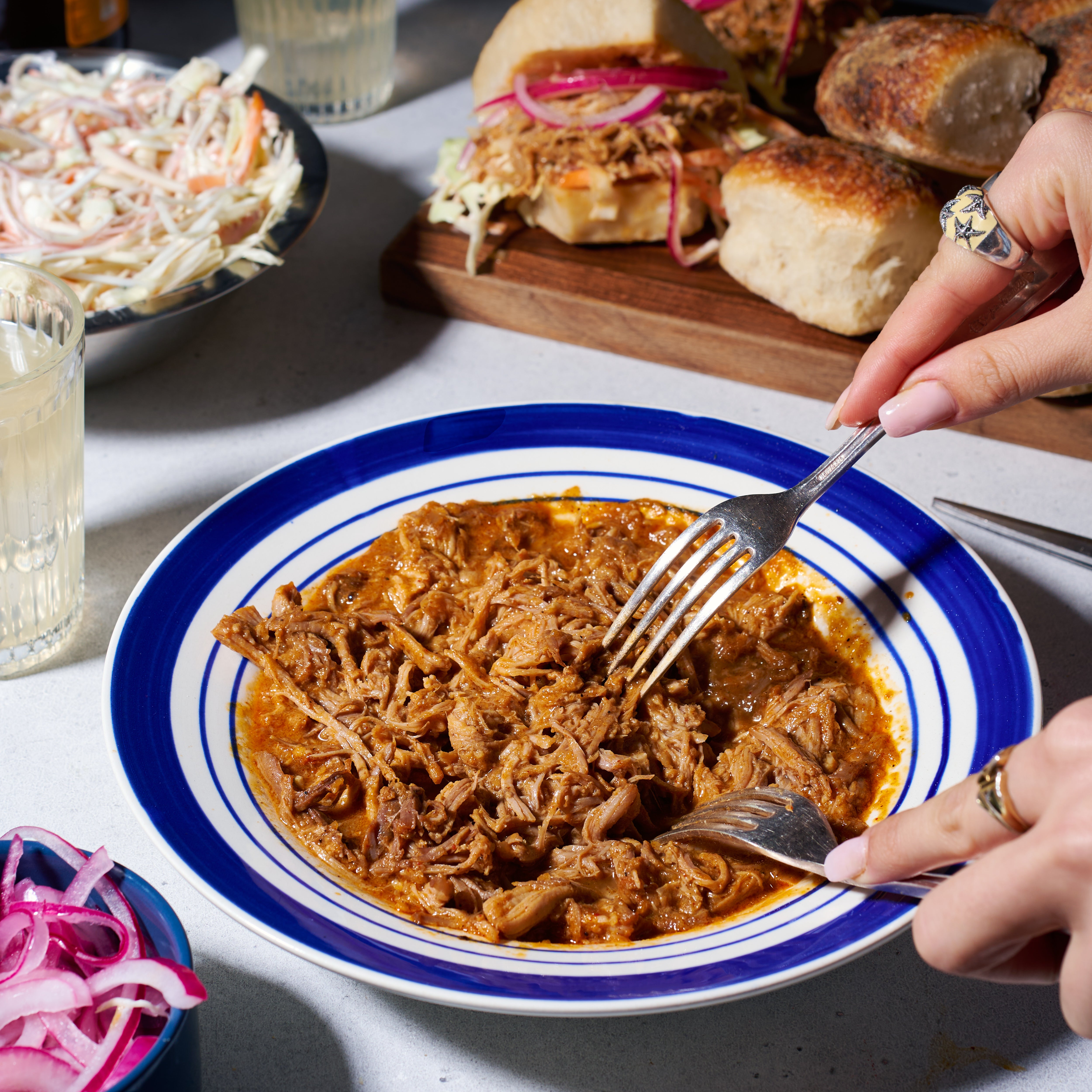 Pulled pork with bbq sauce