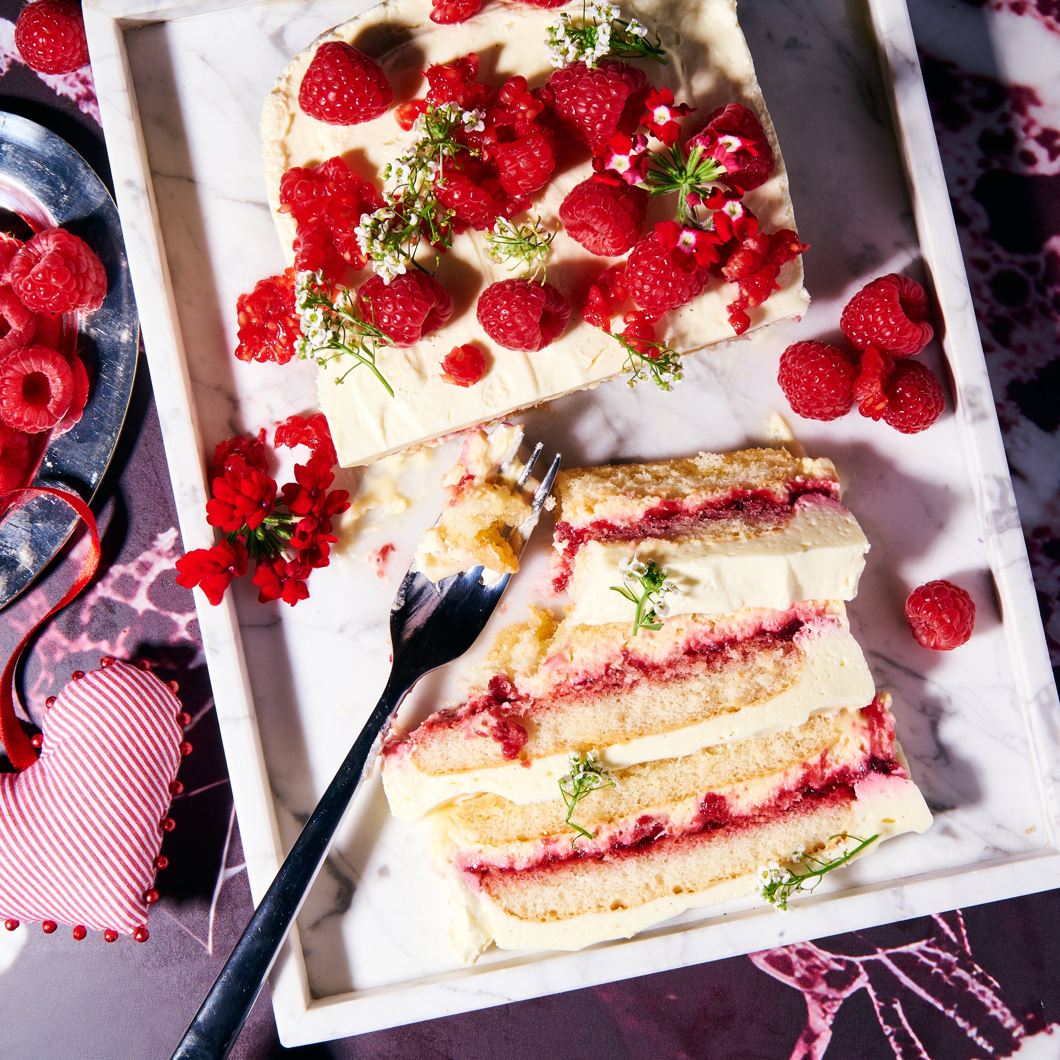 Lemon curd and raspberry tiramisu