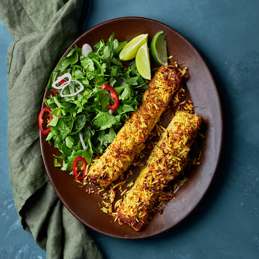 Coconut-crusted Humpty doo barramundi